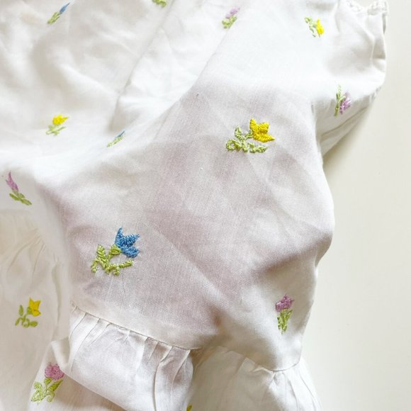 Vintage Emmys Embroidered Floral Pinafore Dress | Size 8 - Picture 6 of 7